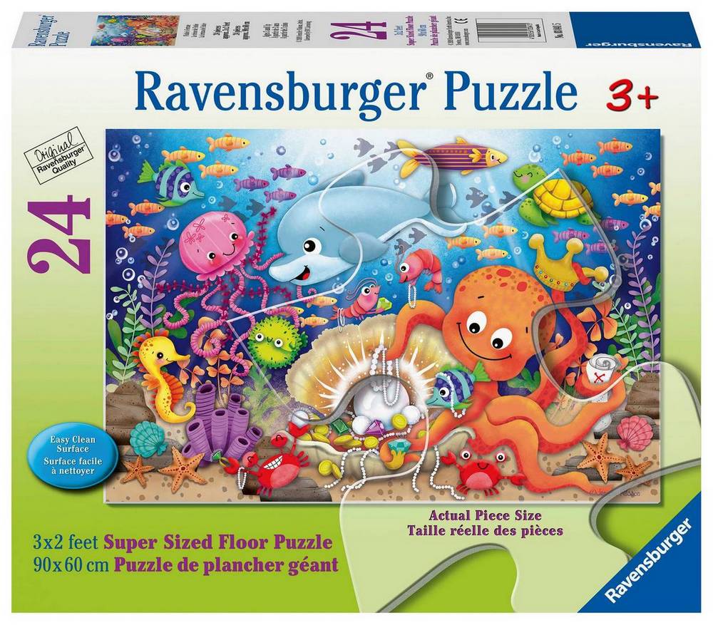 Ravensburger - Fishie's Fortune Giant Floor Puzzle - 24 Piece Jigsaw Puzzle