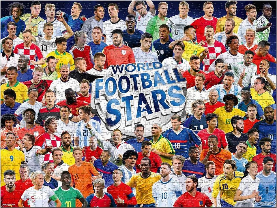 Winning Moves - World Football Stars - 1000 Piece Jigsaw Puzzle