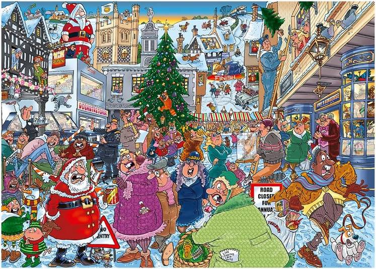 Wasgij - Christmas 19 Santas Dash - 2 x 1000 Piece Jigsaw Puzzle