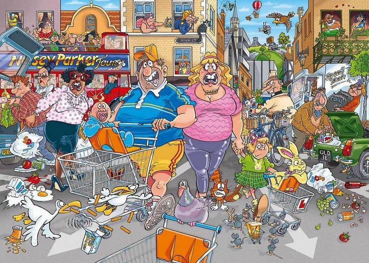 Wasgij - Original 46 Middle Aisle Madness! - 1000 Piece Jigsaw Puzzle