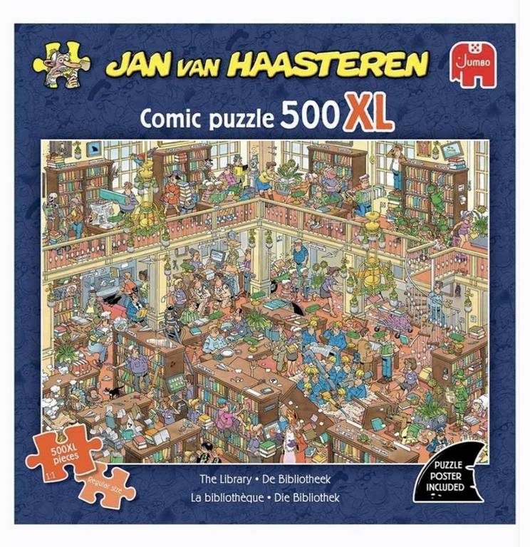 Jan Van Haasteren - The Library - 500XL Piece Jigsaw Puzzle