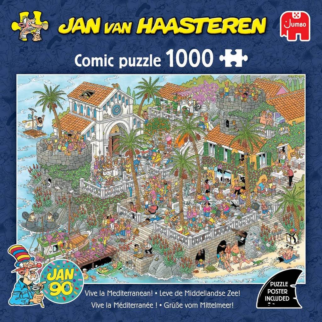 Jan Van Haasteren - Vive La Mediterranean - 1000 Piece Jigsaw Puzzle