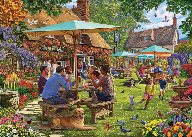Falcon de Luxe - Summer at the Pub - 1000 Piece Jigsaw Puzzle