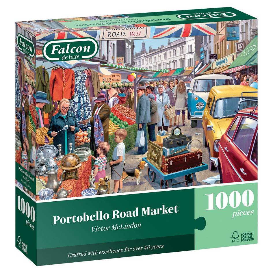 Falcon de Luxe - Portobello Road Market - 1000 Piece Jigsaw Puzzle