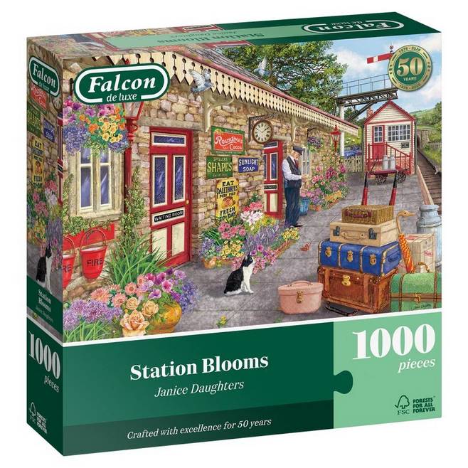 Falcon De Luxe - Station Blooms - 1000 Piece Jigsaw Puzzle