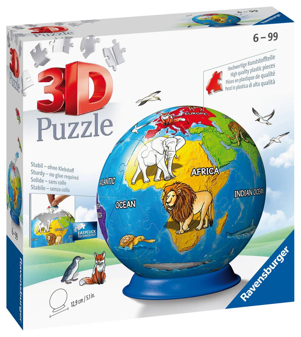 Ravensburger - Childrens Globe - 72 Piece 3D Jigsaw Puzzle