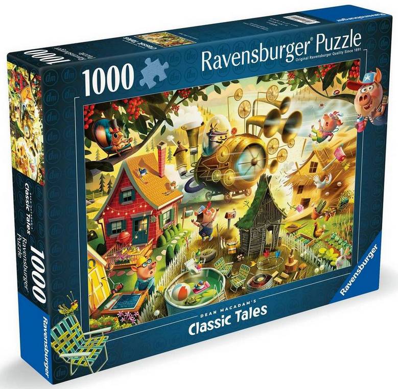 Ravensburger - Look Out Little Pigs - 1000 Piece Jigsaw Puzzle