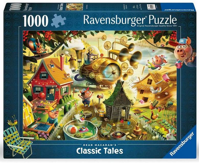 Ravensburger - Look Out Little Pigs - 1000 Piece Jigsaw Puzzle
