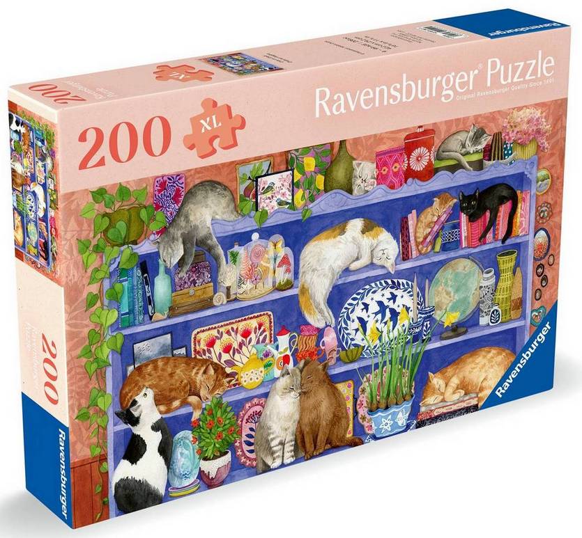 Ravensburger - Cats on Shelf - 200XL Piece Jigsaw Puzzle