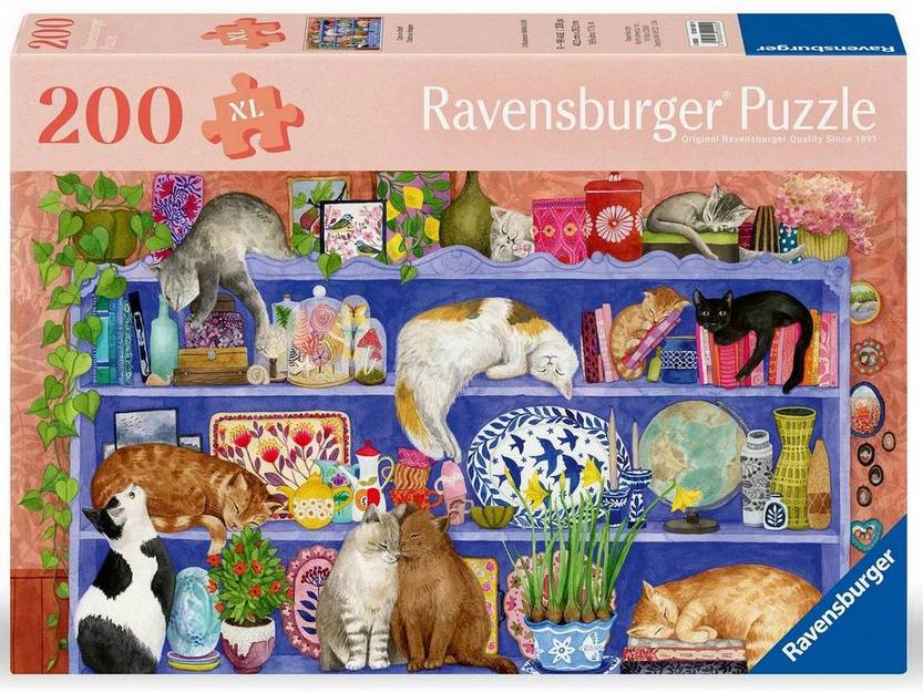 Ravensburger - Cats on Shelf - 200XL Piece Jigsaw Puzzle