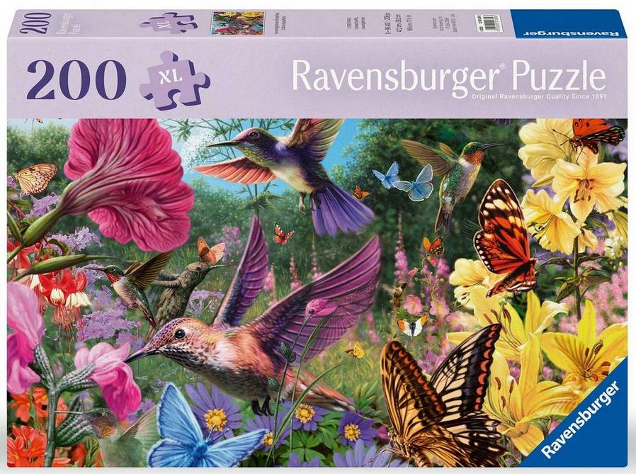 Ravensburger - Hummingbirds and Butterflies - 200XL Piece Jigsaw Puzzle