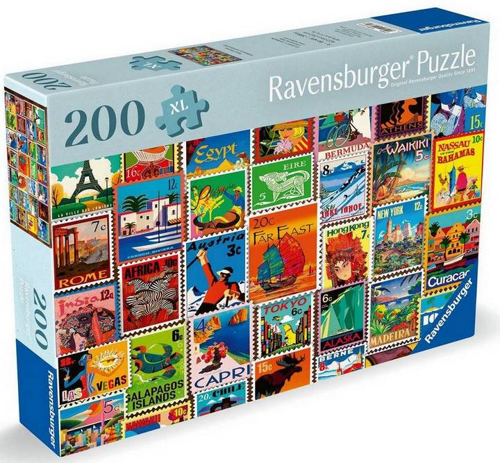 Ravensburger - Travel Stamps - 200XL Piece Jigsaw Puzzle
