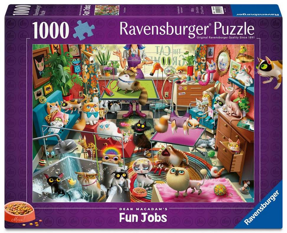 Ravensburger - The Cat Groomer - 1000 Piece Jigsaw Puzzle