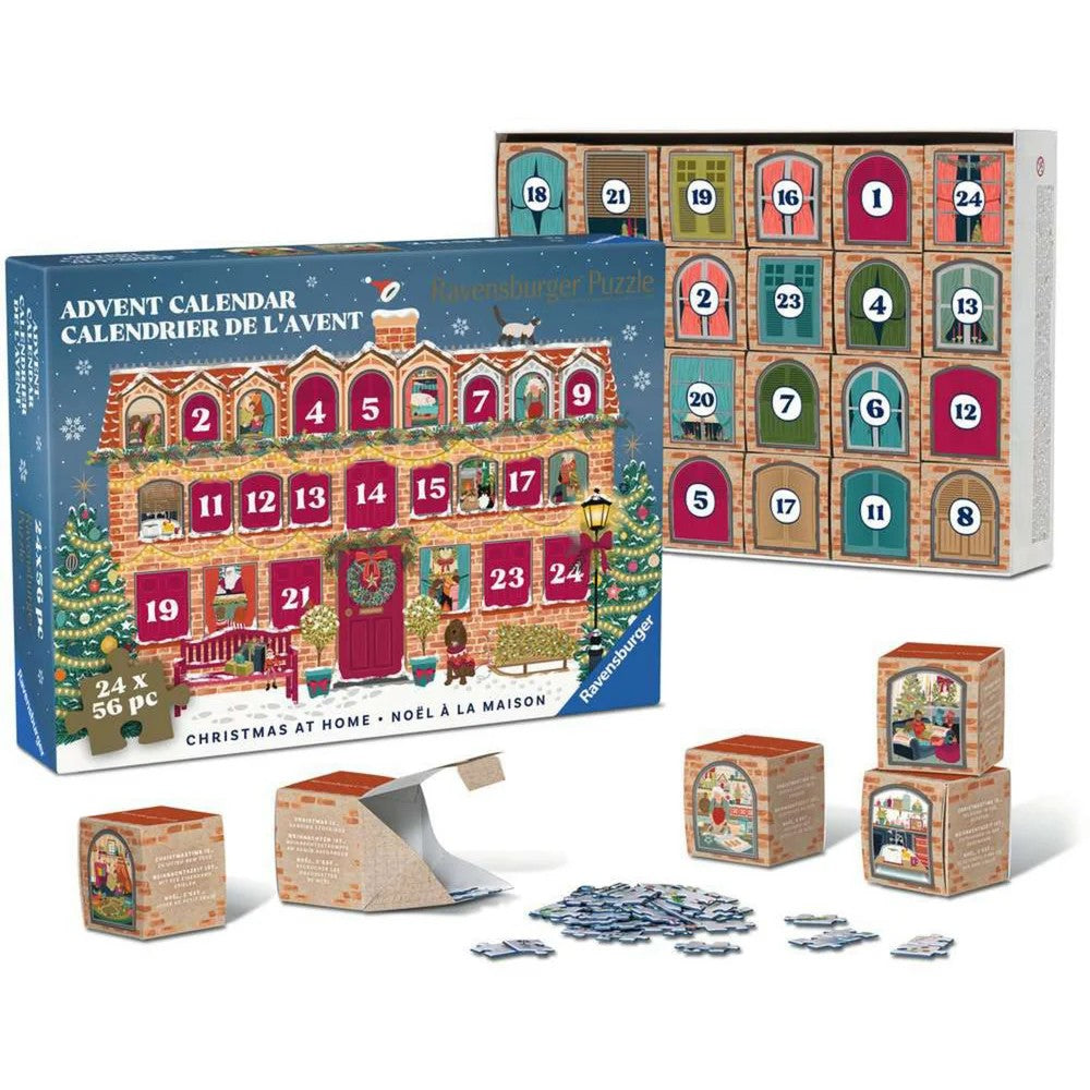 Ravensburger - Christmas at Home - Advent Calendar - 24 x 56 Piece Jigsaw Puzzle