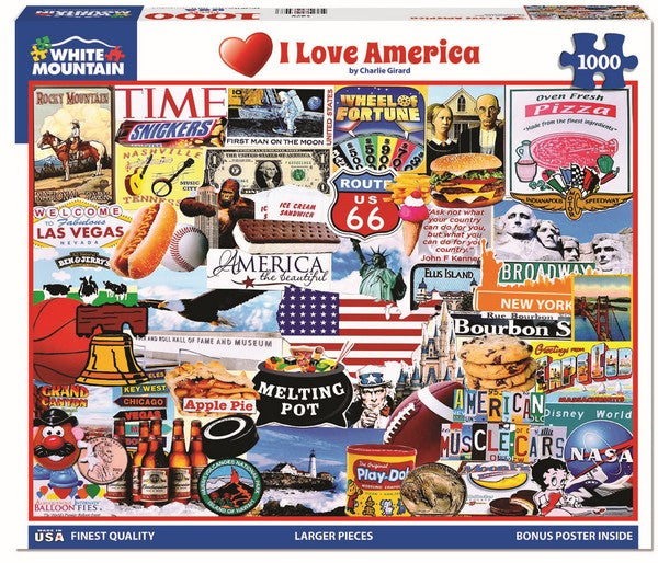 White Mountain - I Love America - 1000 Piece Jigsaw Puzzle
