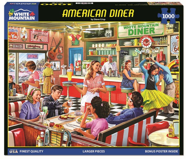 White Mountain - American Diner - 1000 Piece Jigsaw Puzzle
