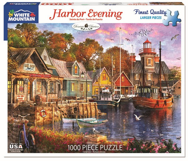White Mountain - Harbor Evening - 1000 Piece Jigsaw Puzzle