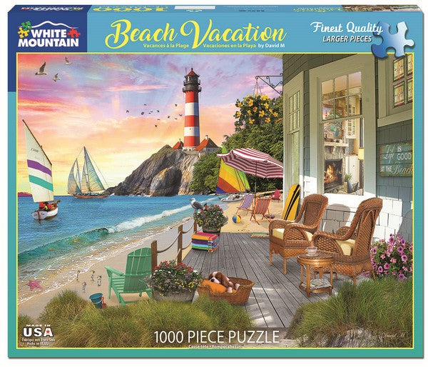 White Mountain - Beach Vacation - 1000 Piece Jigsaw Puzzle