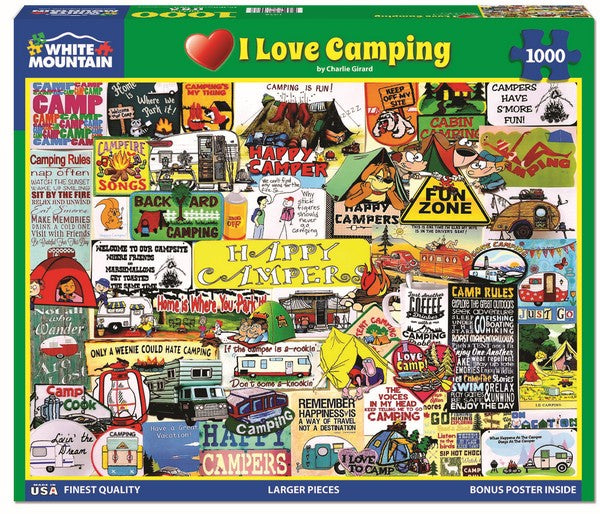White Mountain - I Love Camping - 1000 Piece Jigsaw Puzzle