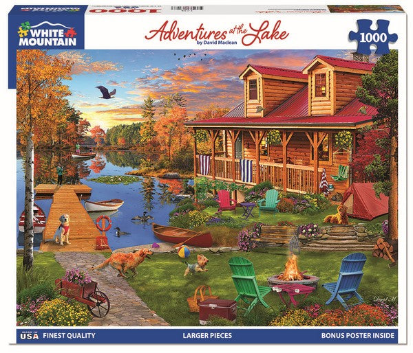 White Mountain - Adventures At The Lake - 1000 Piece Jigsaw Puzzle