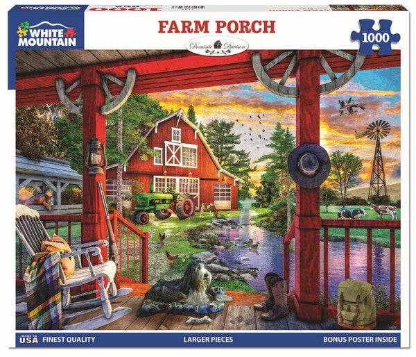 White Mountain - Farm Porch - 1000 Piece Jigsaw Puzzle