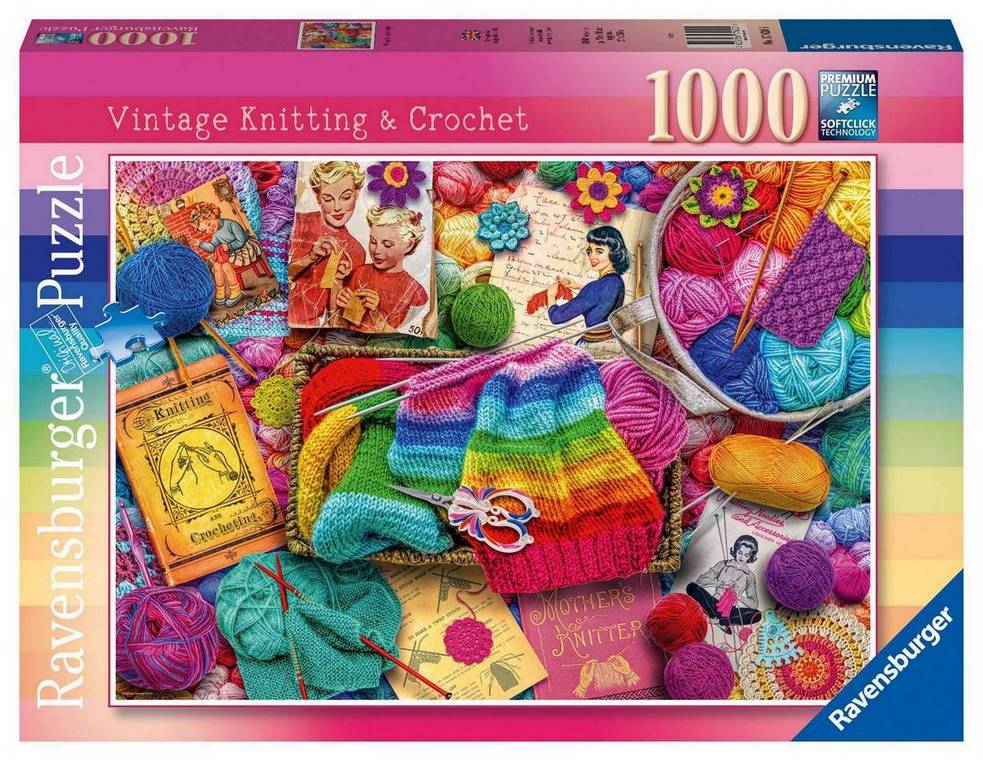 Ravensburger - Vintage Knitting & Crochet - 1000 Piece Jigsaw Puzzle