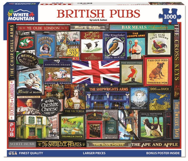 White Mountain - British Pubs - 1000 Piece Jigsaw Puzzle