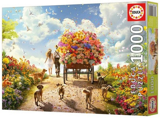 Educa - Carrying Flowers - 1000 Piece Jigsaw Puzzle