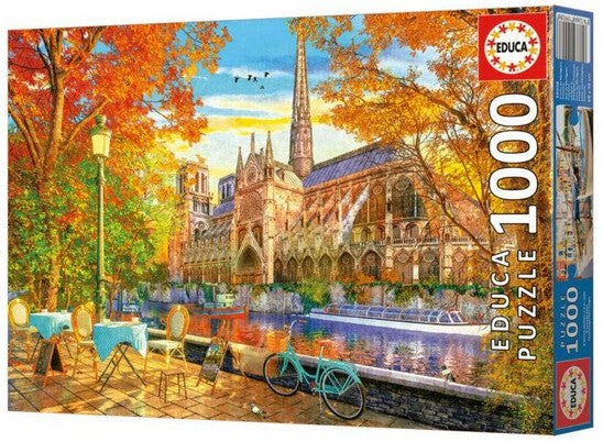 Educa - Notre Dame In Autumn - 1000 Piece Jigsaw Puzzle