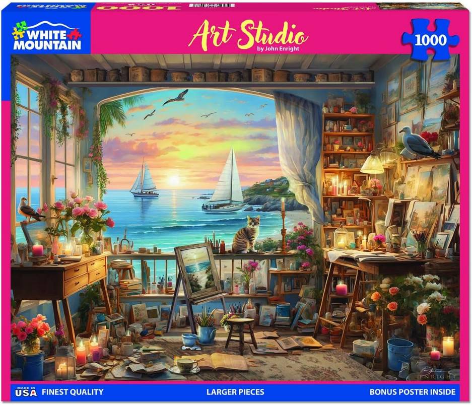White Mountain - Art Studio - 1000 Piece Jigsaw Puzzle