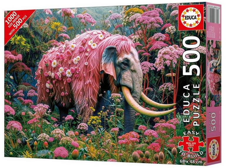 Educa - Floral Elephant - 500XL Piece Jigsaw Puzzle