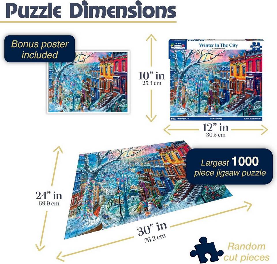 White Mountain - Winter In The City - 1000 Piece Jigsaw Puzzle