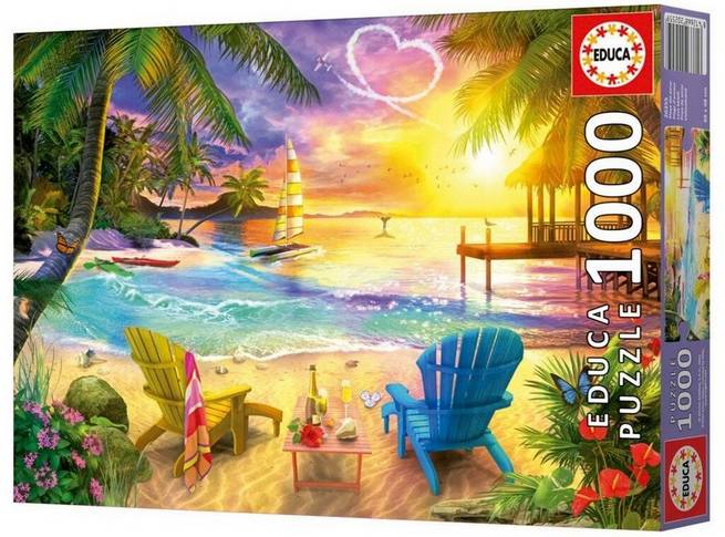 Educa - Love Beach - 1000 Piece Jigsaw Puzzle