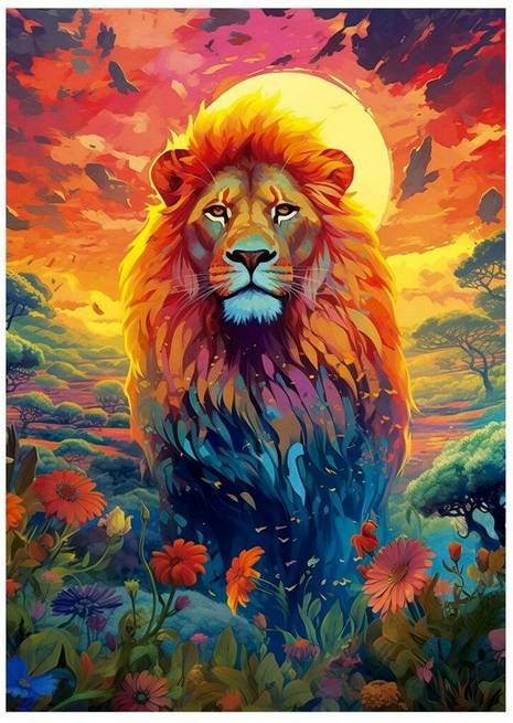 Educa - Majestic Look Of The Lion - 500 Piece Jigsaw Puzzle