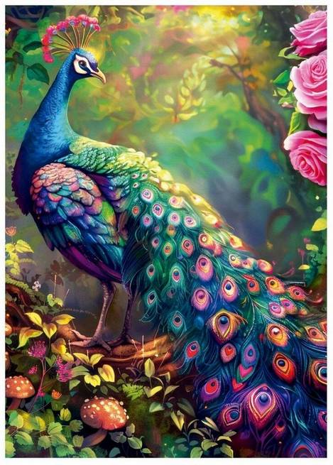 Educa - Peacock Garden - 1000 Piece Jigsaw Puzzle