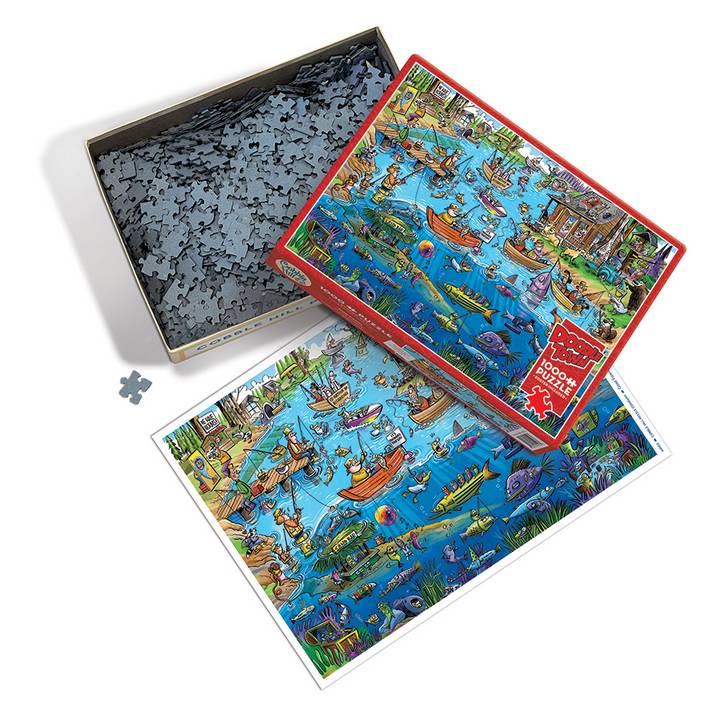 Cobble Hill - Doodletown - Gone Fishing - 1000 Piece Jigsaw Puzzle