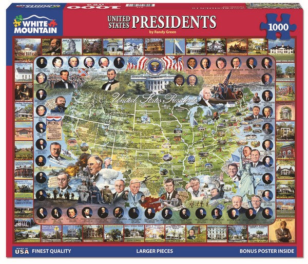 White Mountain - United States Presidents - 1000 Piece Jigsaw Puzzle