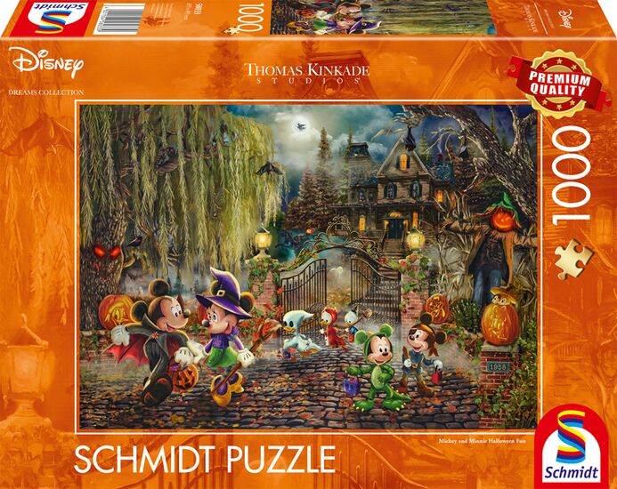 Schmidt - Thomas Kinkade - Disney Mickey & Minnie Halloween Fun - 1000 Piece Jigsaw Puzzle