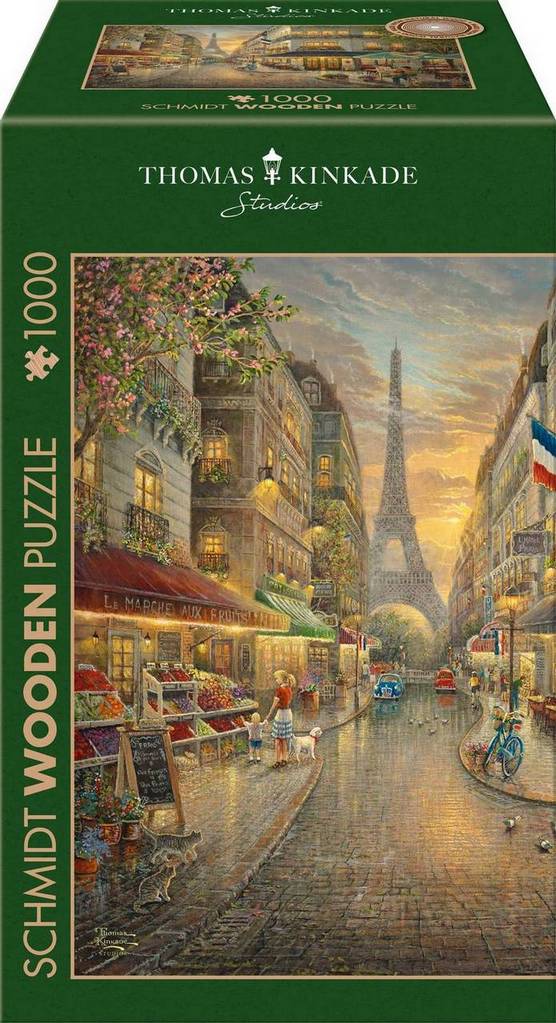 Schmidt - Thomas Kinkade - Paris Cafe - 1000 Piece Wooden Jigsaw Puzzle