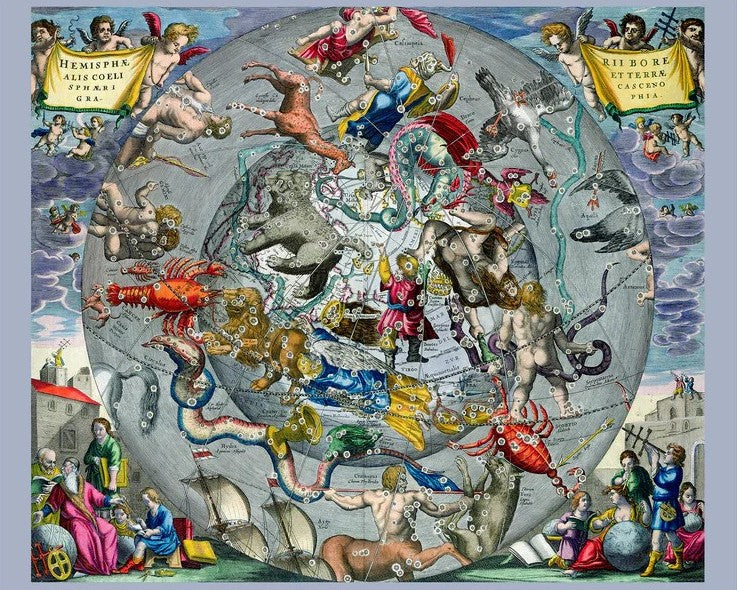 Pomegranate - Andreas Cellarius - Celestial Atlas - 1000 Piece Jigsaw Puzzle