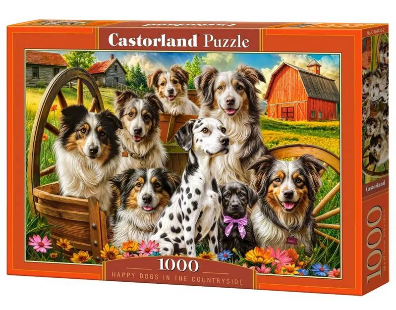 Castorland - Happy Dogs In The Countryside - 1000 Piece Jigsaw Puzzle