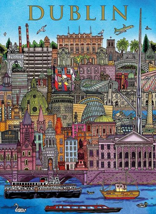 Gibsons - Dublin Cityscape - 500 Piece Jigsaw Puzzle