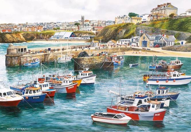 Gibsons - Cornwall by the Sea - 4 x 500 Piece Jigsaw Puzzle