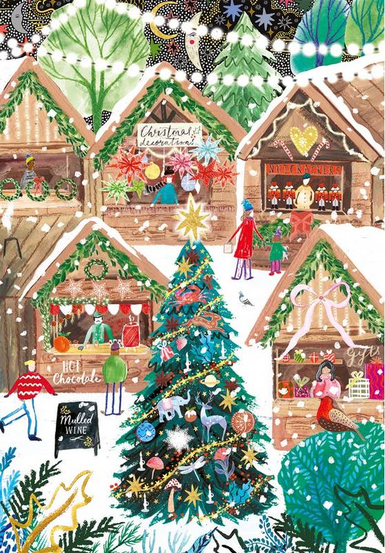 Gibsons - Christmas in London - 3 x 500 Piece Jigsaw Puzzle