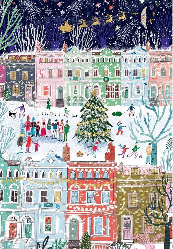 Gibsons - Christmas in London - 3 x 500 Piece Jigsaw Puzzle