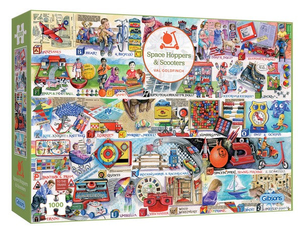 Gibsons - Space Hoppers & Scooters - 1000 Piece Jigsaw Puzzle