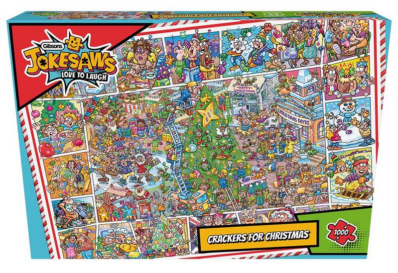 Gibsons - Jokesaws - Crackers for Christmas - 1000 Piece Jigsaw Puzzle