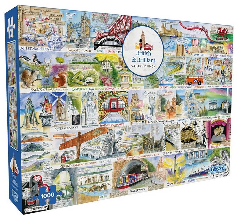 Gibsons - British & Brilliant - 1000 Piece Jigsaw Puzzle