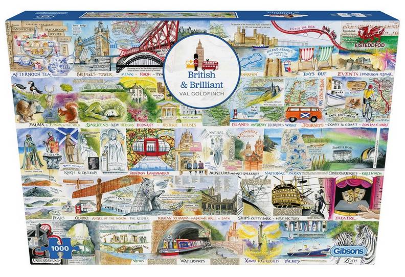 Gibsons - British & Brilliant - 1000 Piece Jigsaw Puzzle