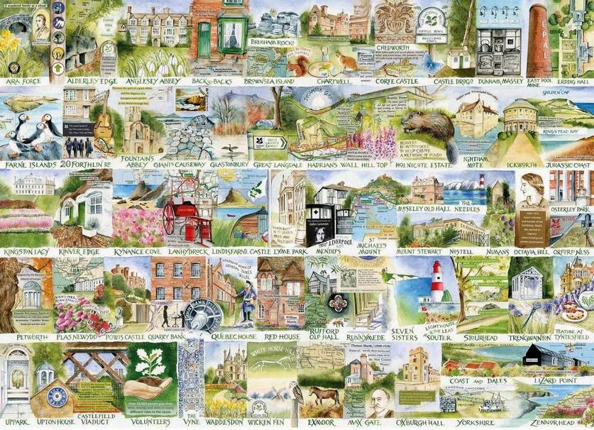 Gibsons - National Trust - Landmarks & Landscapes - 1000 Piece Jigsaw Puzzle